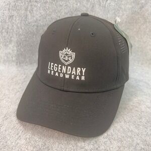 Logo Mens Black Legendary Headwear Baseball Cap Perforated S400 OSFM
